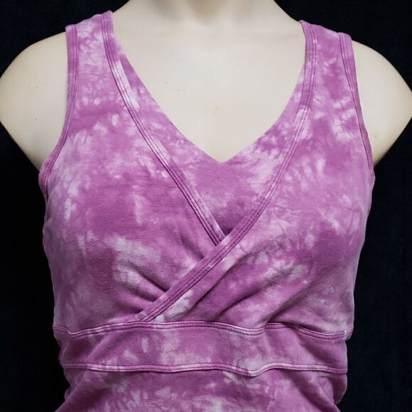 TEK GEAR PINK TIE-DYE YOGA TANK, SIZE SMALL - Picture 2 of 6